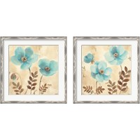 Framed 'Blue Poppies 2 Piece Framed Art Print Set' border=