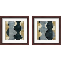 Framed 'Geometric Deco 2 Piece Framed Art Print Set' border=