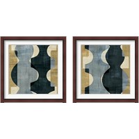 Framed 'Geometric Deco 2 Piece Framed Art Print Set' border=