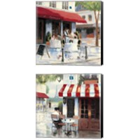 Framed Relaxing at the Cafe 2 Piece Canvas Print Set