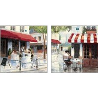 Framed Relaxing at the Cafe 2 Piece Art Print Set