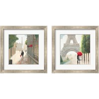 Framed 'Paris Romance 2 Piece Framed Art Print Set' border=