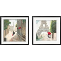 Framed 'Paris Romance 2 Piece Framed Art Print Set' border=