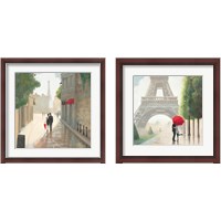 Framed 'Paris Romance 2 Piece Framed Art Print Set' border=