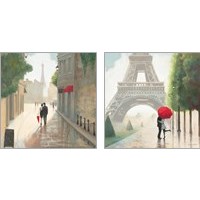 Framed 'Paris Romance 2 Piece Art Print Set' border=