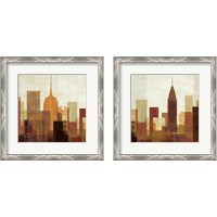 Framed 'Summer in the City 2 Piece Framed Art Print Set' border=