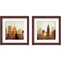 Framed 'Summer in the City 2 Piece Framed Art Print Set' border=