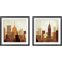 Framed 'Summer in the City 2 Piece Framed Art Print Set' border=