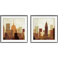 Framed 'Summer in the City 2 Piece Framed Art Print Set' border=