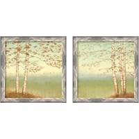 Framed 'Golden Birch 2 Piece Framed Art Print Set' border=