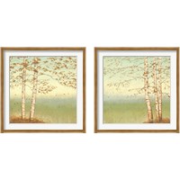 Framed 'Golden Birch 2 Piece Framed Art Print Set' border=
