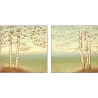 Framed 'Golden Birch 2 Piece Art Print Set' border=