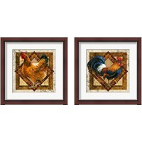 Framed Hen & Rooster 2 Piece Framed Art Print Set