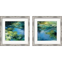 Framed 'Water Lilies 2 Piece Framed Art Print Set' border=