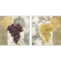 Framed 'Acanthus and Paisley with Grapes 2 Piece Art Print Set' border=