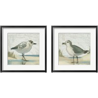 Framed Beach Bird 2 Piece Framed Art Print Set