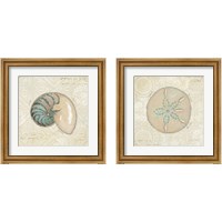 Framed 'Beach Treasures 2 Piece Framed Art Print Set' border=