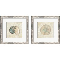 Framed 'Beach Treasures 2 Piece Framed Art Print Set' border=