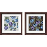 Framed Blue Damask 2 Piece Framed Art Print Set