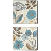 Framed Funky Flowers 2 Piece Canvas Print Set