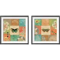 Framed 'Folk Floral 2 Piece Framed Art Print Set' border=