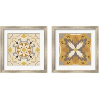 Framed 'Gray  Glow Square 2 Piece Framed Art Print Set' border=