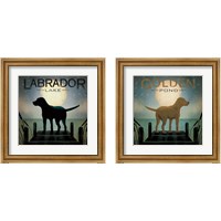 Framed Pond Dogs 2 Piece Framed Art Print Set