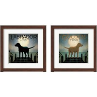 Framed 'Pond Dogs 2 Piece Framed Art Print Set' border=