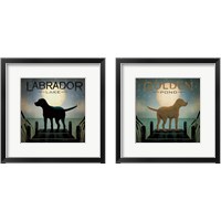 Framed 'Pond Dogs 2 Piece Framed Art Print Set' border=