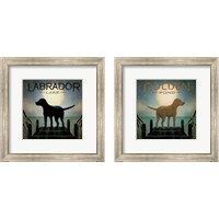 Framed 'Pond Dogs 2 Piece Framed Art Print Set' border=