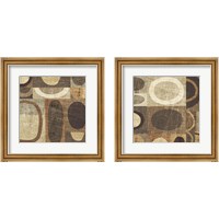 Framed Modern Geometric Neutral 2 Piece Framed Art Print Set