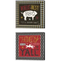 Framed 'Country Kitchen 2 Piece Canvas Print Set' border=