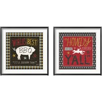 Framed 'Country Kitchen 2 Piece Framed Art Print Set' border=