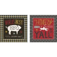 Framed 'Country Kitchen 2 Piece Art Print Set' border=