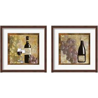 Framed 'Wine & Grapes 2 Piece Framed Art Print Set' border=