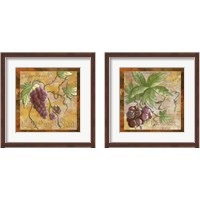 Framed 'Grapes for Wine 2 Piece Framed Art Print Set' border=