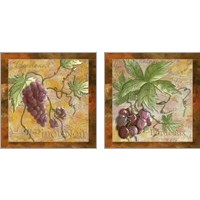 Framed 'Grapes for Wine 2 Piece Art Print Set' border=