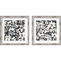 Framed 'Chalkboard Floral 2 Piece Framed Art Print Set' border=