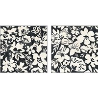 Framed 'Chalkboard Floral 2 Piece Art Print Set' border=
