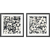 Framed 'Chalkboard Floral 2 Piece Framed Art Print Set' border=