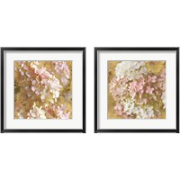 Framed 'Gilded Hydrangea 2 Piece Framed Art Print Set' border=