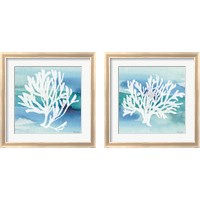 Framed 'Sea Life Coral 2 Piece Framed Art Print Set' border=