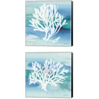 Framed 'Sea Life Coral 2 Piece Canvas Print Set' border=