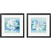 Framed 'Sea Life Coral 2 Piece Framed Art Print Set' border=