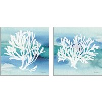 Framed 'Sea Life Coral 2 Piece Art Print Set' border=