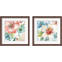 Framed 'Summer Bloom 2 Piece Framed Art Print Set' border=