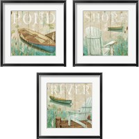 Framed Waterside 3 Piece Framed Art Print Set