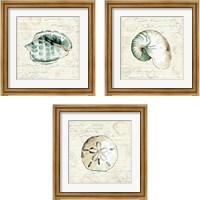 Framed 'Ocean Prints 3 Piece Framed Art Print Set' border=