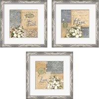 Framed 'Inspirational Squares 3 Piece Framed Art Print Set' border=