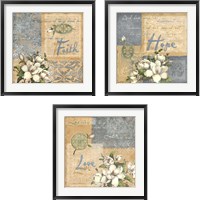 Framed 'Inspirational Squares 3 Piece Framed Art Print Set' border=